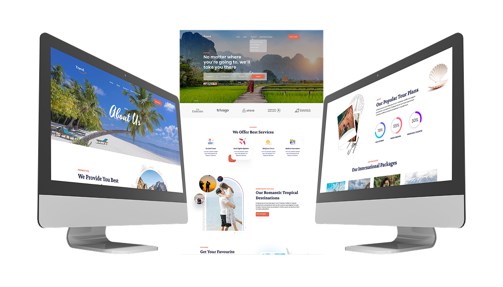Desktop Website Mockup